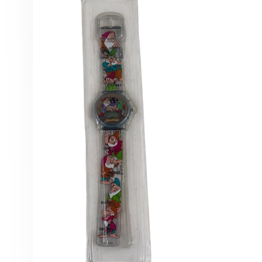 Vintage LCD Disney Snow White and Dwarfs Watch ~ New
